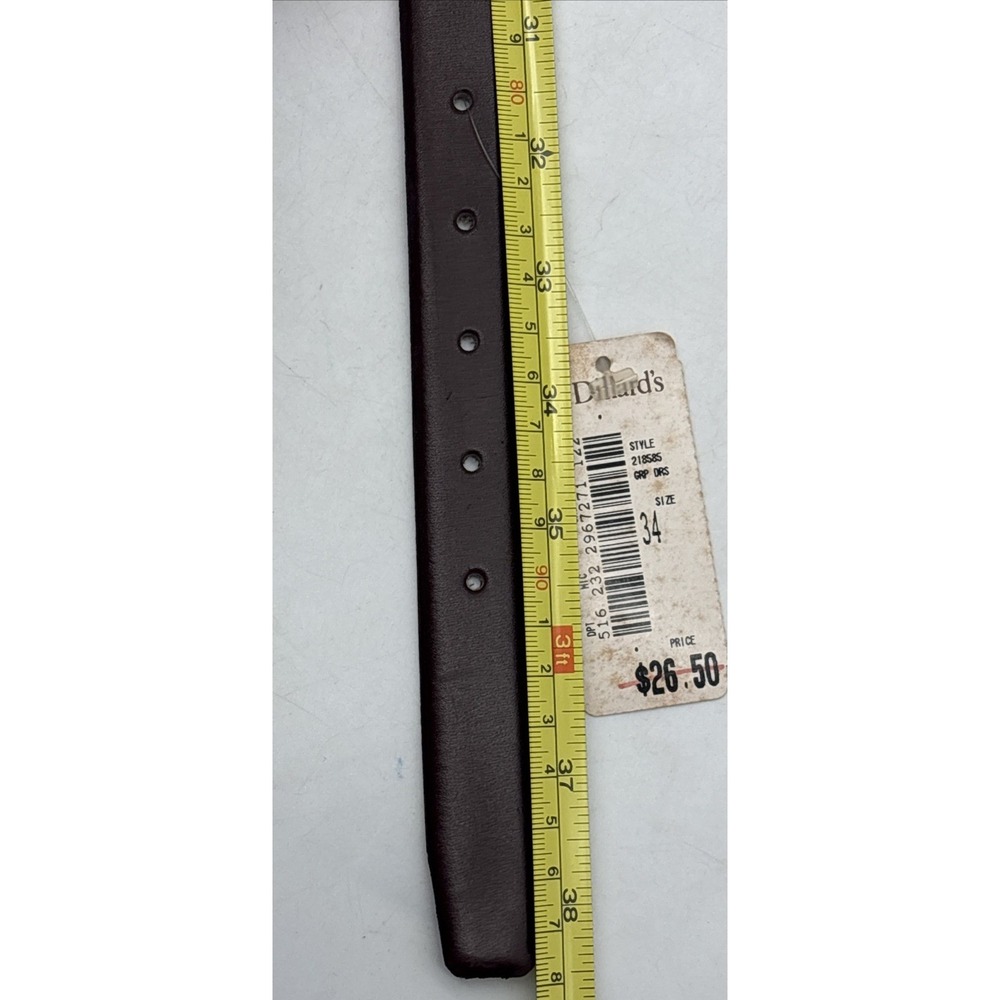 vintage Christian Dior Leather belt 218585 Brown/burgundy Size 34 NWT Mens - Picture 10 of 11